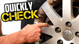 How To quickly Check Your Brake Pads and Rotors  Dont Waste  Changing them Too Soon [upl. by Zitah]