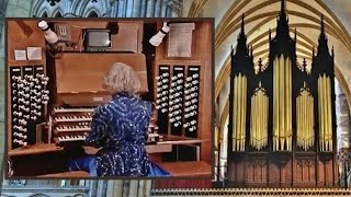 Léon Boëllmann  TOCCATA FROM SUITE GOTHIQUE  Diane Bish at Lincoln Cathedral England [upl. by Aneerol]