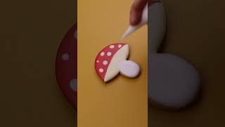 Toadstool Cookie Icing  HandIced Biscuits cookieart mushroom icingcookies cookiedecorating [upl. by Airad244]