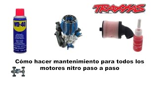 Cómo darle mantenimiento quotAfter Run Oilquot en los motores de nitro RC Traxxas Nitro RustlerTRX 33 [upl. by Voss]