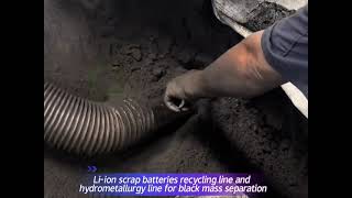 Li ion scrap batteries recycling line and hydrometallurgy line for black mass separationLiion [upl. by Graces]