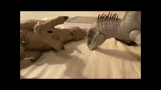 INDORAPTOR VS INDOMINUS REX PART 2 STOP MOTION remake [upl. by Larimore384]