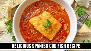 RiojaStyle Cod Fish in a DELICIOUS Sauce  Easy amp Traditional Recipe [upl. by Neiv805]