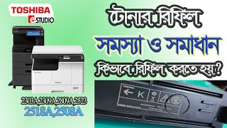 How to refill toner in Toshiba photocopy machine [upl. by Langelo647]