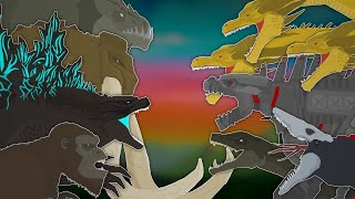 Godzilla Monsterverse Battles  BATTLE COMPILATION  Pivot Animator [upl. by Smailliw994]