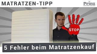 Matratze kaufen  5 Fehler die Sie NICHT machen dürfen⛔ [upl. by Corson761]