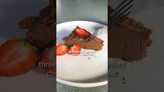 3 ingredient decadent chocolate fudge cake 😍 healthyrecipes healthyeating healthydesserts [upl. by Meryl30]