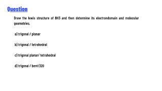 Draw the lewis structure of BH3 and then determine its electrondomain and molecular geometries [upl. by Lichter]