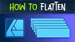 Affinity Designer How To Flatten Layers Short Tutorial [upl. by Wenona]