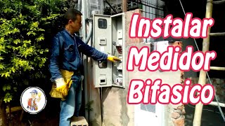 Como Instalar Medidor Bifasico  Curso de Electricidad 7 [upl. by Assilak]