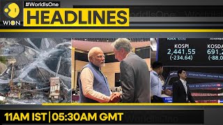 PM Modi Meets Blinken In Laos  Pakistan 20 Killed In Coal Mine Attack  WION Headlines [upl. by Liva]