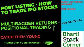 POST LISTING  IPO STOCK TRADING STRATEGY II POSITIONAL TRADING II MULTIBAGGER RETURNS II [upl. by Stempson]