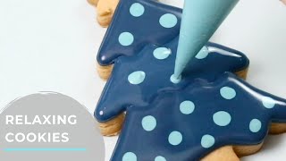 Relaxing amp Satisfying Christmas Holiday Cookie Decorating [upl. by Ylrebmic572]