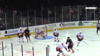 Second period action with rookie goalie Nick Schneider in the net for the Stockton Heat against the [upl. by Mmada625]