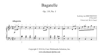 Beethoven  Bagatelle in G minor Op 119 No 1 [upl. by Nylazor996]