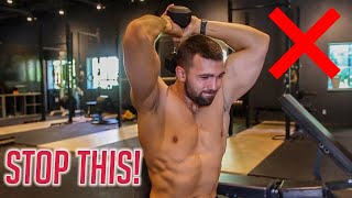 How To PROPERLY Overhead Dumbbell Tricep Extension  3 Muscle Gain Variations [upl. by Gilead940]