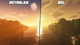 BSL vs ASTRALEX Shaders Comparison  MINECRAFT JAVA EDITION [upl. by Airdnaxela]