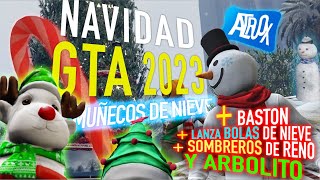 NAVIDAD GTA  UBICACION MUÑECOS DE NIEVE SOMBREROS NAVIDEÑOS  LANZA BOLAS navidadgta reto [upl. by Odlamur404]