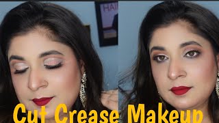 Cut Crease Makeup Tutorial  Simple Eye Cut Crease Makeup with Easy Steps  Makeup karna sikhe [upl. by Sixel431]