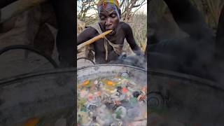 African tribe old man filing very tasty africa cooking food [upl. by Eiryk955]