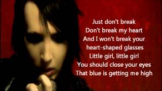 Marilyn Manson  HeartShaped Glasses Lyrics [upl. by Odnalor]