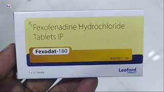 Fexodat 180 Tablet  Fexofenadine Hydrochloride Tablets IP  Fexodat 180mg Tablet Uses Side effects [upl. by Allehcim]