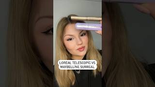 Loreal Telescopic maskara vs Maybelline Surreal maskara✨Sizce hangisi trending shorts makeup [upl. by Blinni]