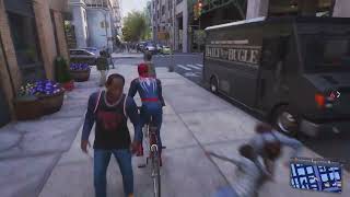 How to go on the bike in spider man 2 [upl. by Akenihs]