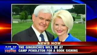 KUSI News  The Gingriches will be at Camp Pendleton for a book signing [upl. by Novaelc]