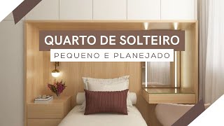 30 QUARTOS DE SOLTEIRO  PEQUENO E PLANEJADO  lindos projetos pra se inspirar [upl. by Einnel]