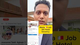 AX Hotel Malta Hiring Now  Malta LinkedIn Recruitment  Free Jobs  Full video on my channel [upl. by Lochner608]