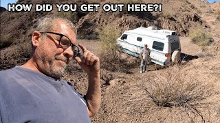 Wrong Turn in a Travel Van This Guy Ends Up on a Jeeping Trail and Cant Get Out MOSG to the Rescue [upl. by Allerym933]