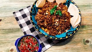 Receta Huevos con machaca  Cocineros Mexicanos [upl. by Casar319]