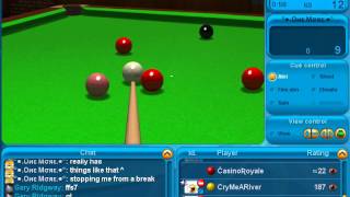 Gary Ridgway 134 break Flyordiecom snooker [upl. by Llenad984]