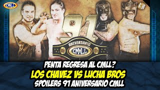 SPOILER CARTEL 91 ANIVERSARIO CMLL LUCHA BROS vs LOS CHAVEZ ELIMINATORIA DE PAREJAS INCREIBLES [upl. by Coral]