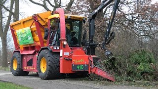 Hout versnipperen met Vredo Kantonnier VT2716K en Greentec 930 2018 [upl. by Minica454]