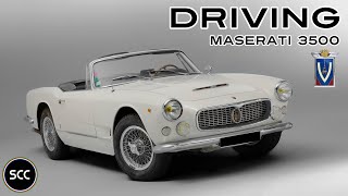 MASERATI 3500GT Vignale Spyder 1961  3500 GT Test drive in top gear  I6 Engine sound  SCC TV [upl. by Josy371]