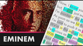 Eminem  Hell Breaks Loose  Lyrics Rhymes Highlighted 383 [upl. by Yrmac]