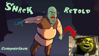 Shrek Retold Comparison FULL MOVIE  Extra content [upl. by Cherri]