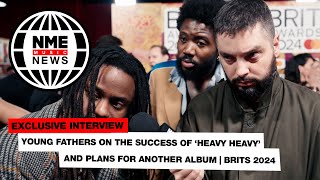 Young Fathers on the success of ‘Heavy Heavy’ and plans for another album  BRITs 2024 [upl. by Ymme]