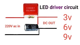 220 volt to 3w 6w 9w LED circuit driver [upl. by Fleming]