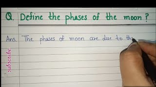 Define the phases of moonphases of the moonarintelligentkids [upl. by Airekal]