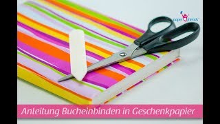 Buch mit Geschenkpapier einbinden [upl. by Irim]