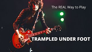 The REAL way to play Trampled Under Foot by Led Zeppelin on guitar [upl. by Suk276]