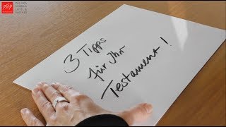 3 Tipps für Ihr Testament [upl. by Hermione]