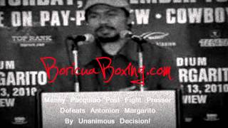 MANNY PACQUIAO vs Antonio Margarito Post Fight Press Conference PLAY IN 720 [upl. by Naehgem]