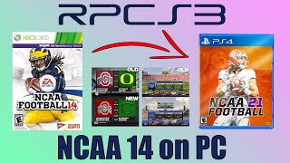 How to play EA COLLEGE FOOTBALL 25 on PC for FREE  NCAA 14  How to Install RPCS3 and Revamped Mod [upl. by Jemy]