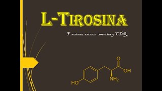 La Tirosina Aminoácido no esencial Funciones Excesos Carencias y CDR [upl. by Qulllon165]