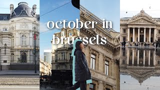 october in brussels 🏛  museums citywalking chasing assignments [upl. by Tyoh]