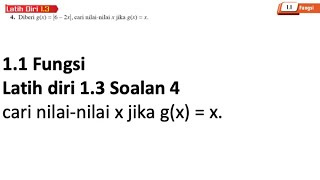 Latih diri 13 Soalan 4  11 Fungsi  Bab 1 Fungsi Matematik Tambahan Tingkatan 4  Add Maths F4 [upl. by Monteria]